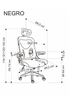 Fotel NEGRO gabinetowy czarny - Halmar
