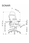 Fotel SONAR gabinetowy czarny - Halmar