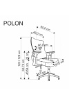 Fotel POLON obrotowy czarny - Halmar