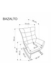 Fotel BAZALTO bujany czarny - Halmar