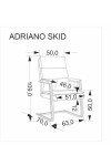 Fotel ADRIANO SKID pracowniczy czarny - Halmar