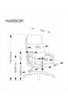 Fotel HARBOR gabinetowy czarny - Halmar