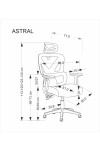 Fotel ASTRAL gabinetowy czarny - Halmar