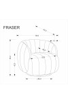 Fotel FRASER wypoczynkowy kremowy - Halmar