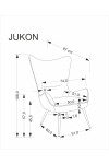 Fotel JUKON wypoczynkowy popielaty - Halmar