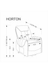 Fotel HORTON wypoczynkowy beżowy - Halmar