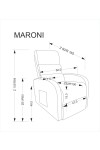 Fotel MARONI wypoczynkowy beżowy - Halmar