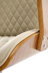 Fotel TIMBER gabinetowy orzechowy/beżowy - Halmar