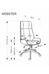 Fotel WEBSTER gabinetowy orzechowy/beżowy - Halmar