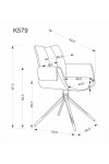 Krzesło K579 popielaty - Halmar