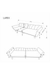 Sofa LARIX popielaty - Halmar