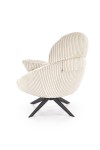 Fotel MERRY 2 wypoczynkowy z funkcją obracania, kremowy - Halmar