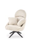 Fotel MERRY 2 wypoczynkowy z funkcją obracania, kremowy - Halmar