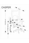 Fotel CASPER gabinetowy czarny - Halmar