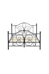 Łóżko PANAMA 140 cm metalowe czarny - Halmar