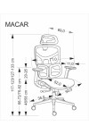 Fotel MACAR gabinetowy, czarny - Halmar