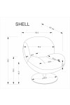 Fotel SHELL wypoczynkowy, popielaty - Halmar