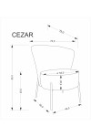 Fotel CEZAR wypoczynkowy, popielaty - Halmar