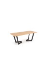 Stół MASSIVE 2 rozkładany 160-250x90x77 cm dąb naturalny/czarny - Halmar