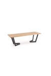 Stół MASSIVE 2 rozkładany 160-250x90x77 cm dąb naturalny/czarny - Halmar