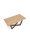 Stół MASSIVE 2 rozkładany 160-250x90x77 cm dąb naturalny/czarny - Halmar