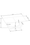 Stół MASSIVE 3 rozkładany 160-250x90x77 cm dąb naturalny/dąb naturalny - Halmar