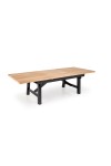 Stół FIESTA rozkładany 200-280x100x77 cm dąb naturalny/czarny - Halmar