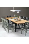 Stół FIESTA rozkładany 200-280x100x77 cm dąb naturalny/czarny - Halmar