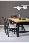 Stół FIESTA rozkładany 200-280x100x77 cm dąb naturalny/czarny - Halmar