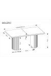 Stół BOLERO rozkładany 160-250x90x78 cm dąb naturalny/czarny - Halmar