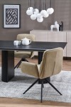 Stół BOLERO rozkładany 160-250x90x78 cm dąb naturalny/czarny - Halmar