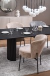 Stół BOLERO rozkładany 160-250x90x78 cm dąb naturalny/czarny - Halmar