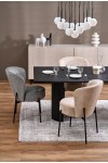 Stół BOLERO rozkładany 160-250x90x78 cm dąb naturalny/czarny - Halmar