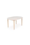 Stół PIVOT rozkładany 102-142x102x75 cm, blat - kaszmir, nogi - naturalny - Halmar