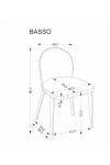 Krzesło BASSO jasny orzech / tap: CREMONA 14 - Halmar