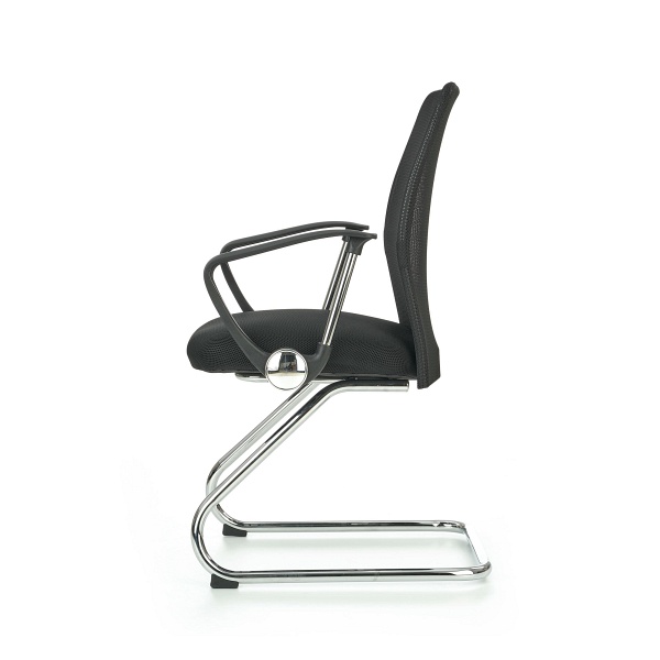 Fotel VIRE SKID pracowniczy czarny - Halmar