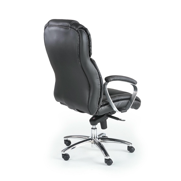 Fotel FOSTER gabinetowy czarny - skóra - Halmar