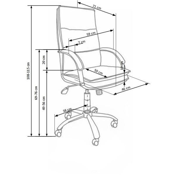 Fotel STANLEY gabinetowy czarny - Halmar