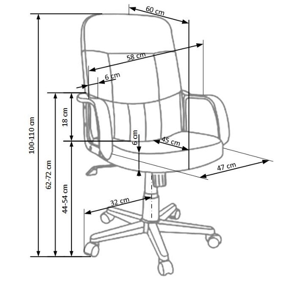 Fotel DENZEL pracowniczy czarny - Halmar