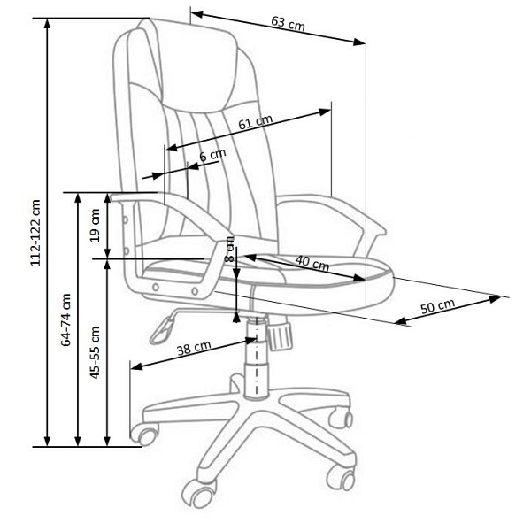 Fotel RINO pracowniczy popiel - Halmar