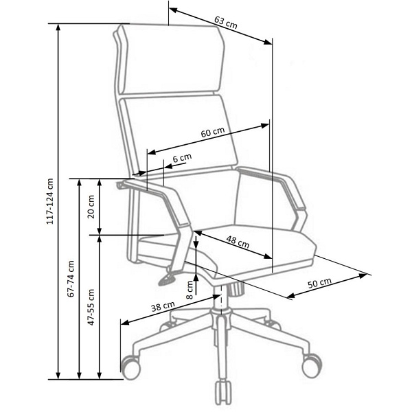 Fotel COSTA gabinetowy biało-czarny - Halmar