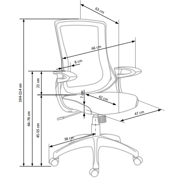 Fotel IGOR pracowniczy popiel/jasny popiel - Halmar