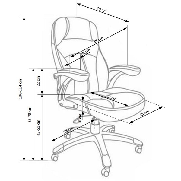Fotel CARLOS gabinetowy czarny - Halmar