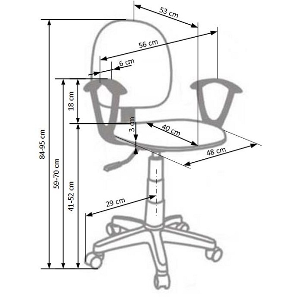 Fotel DARIAN BIS młodzieżowy niebieski - Halmar