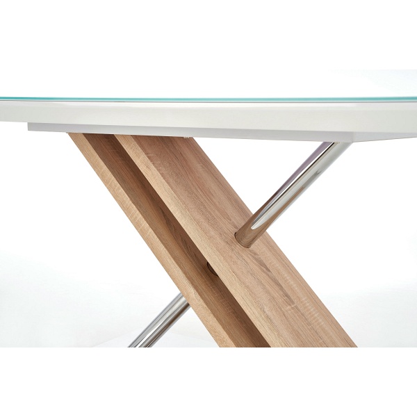 Stół NEXUS ekstra biały / dąb sonoma - Halmar