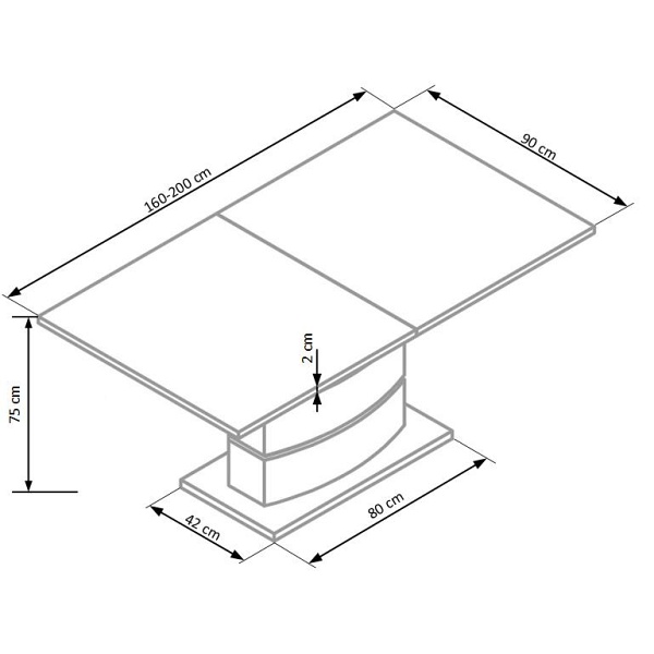 Stół NOBEL rozkładany biały - Halmar