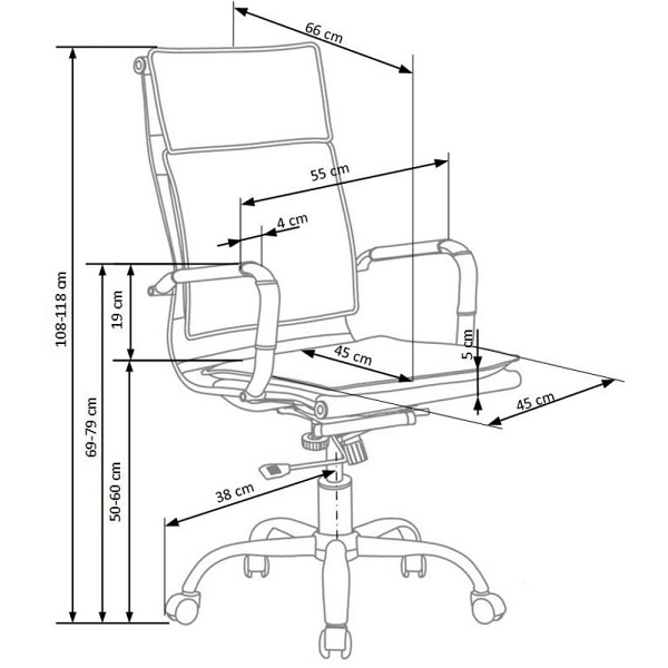 Fotel MANTUS gabinetowy czarny - Halmar