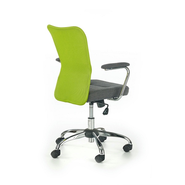 Fotel ANDY młodzieżowy popielaty / limonkowy - Halmar