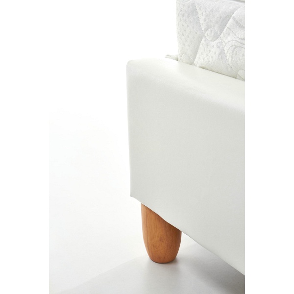 Łóżko SANDY tapicerowane biały - Halmar