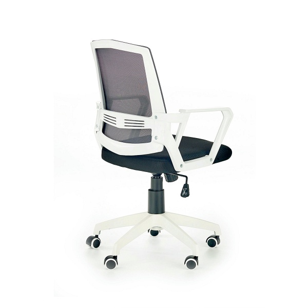 Fotel ASCOT pracowniczy czarno-popielaty-biały - Halmar